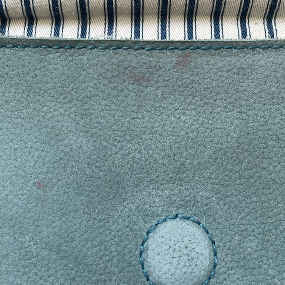 Madewell Eaton blue nubuck leather envelop clutch wristlet - Picture 3 of 7